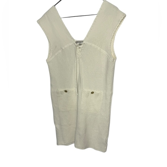 J. Crew Pointelle lace-up sweater-dress size large - Picture 2 of 6